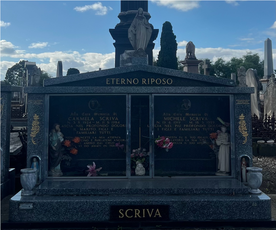 The Scriva family grave, Melbourne Cemetery.